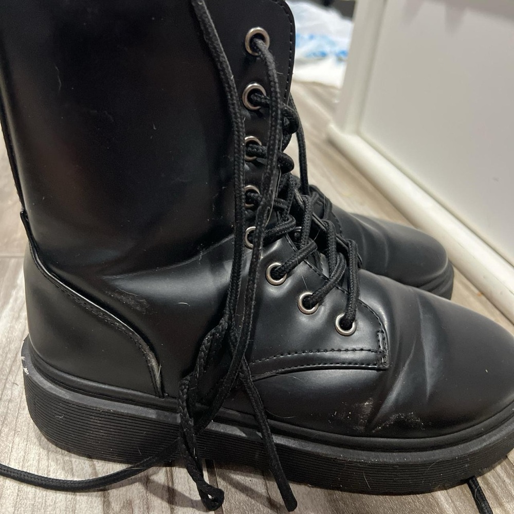 Seven Dials Black Combat Boots